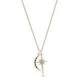 14k Gold Lune Étoile Necklace - One of a Kind