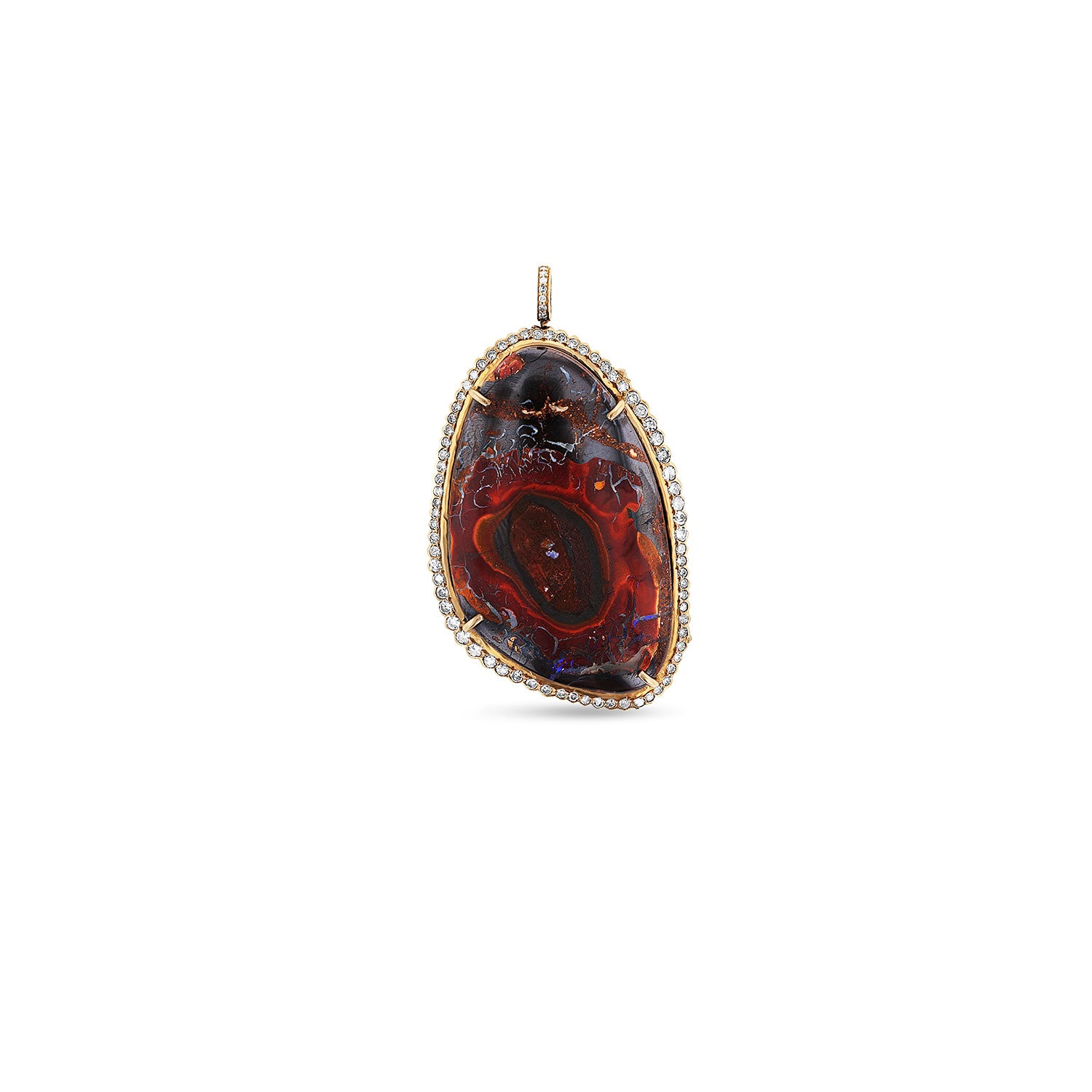 14k Yowah Opal Free Form Pendant - One of a Kind