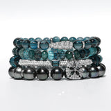 Diamond Shell in Blue Waters Bracelet - 8mm