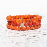 14k Coral Sunset Stack - Orange Mix "One of a Kind"