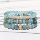 14k Malibu Beach Stack - Gray Blue Mix "One of a Kind"