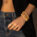 The Farrah Stack - 14k Opal, Topaz & Sapphire Bracelets - One of a Kind
