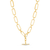14k Gwyneth Chain with Diamond Toggle Necklace - 18"