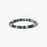 Australian Opal Beaded Bracelet with 14k Diamond Donut
