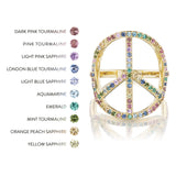 14k Gold Rainbow Cobblestone Confetti Pure Peace Ring