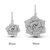 Pendentif rose en diamant sur chaîne Belcher - 45,7 cm