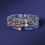 The Taylor Stack - 14k Tanzanite & Kyanite Mix - One of a Kind