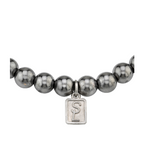 Cross Silver Bead Bracelet