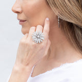Diamond Large Daisy Ring