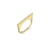14K Diamond Tower Slice Ring