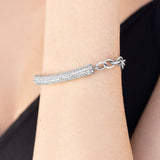 Link Chain Bracelet with Diamond Bar