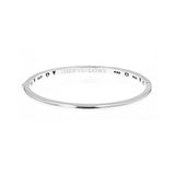 Skinny Silver Hinged Bangle with Icon Gallery