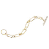 14k Gold Gwyneth Link Diamond Toggle Bracelet