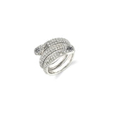 Diamond Silver Snake Ring