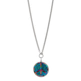 Opal and Diamond Peace Pendant Necklace