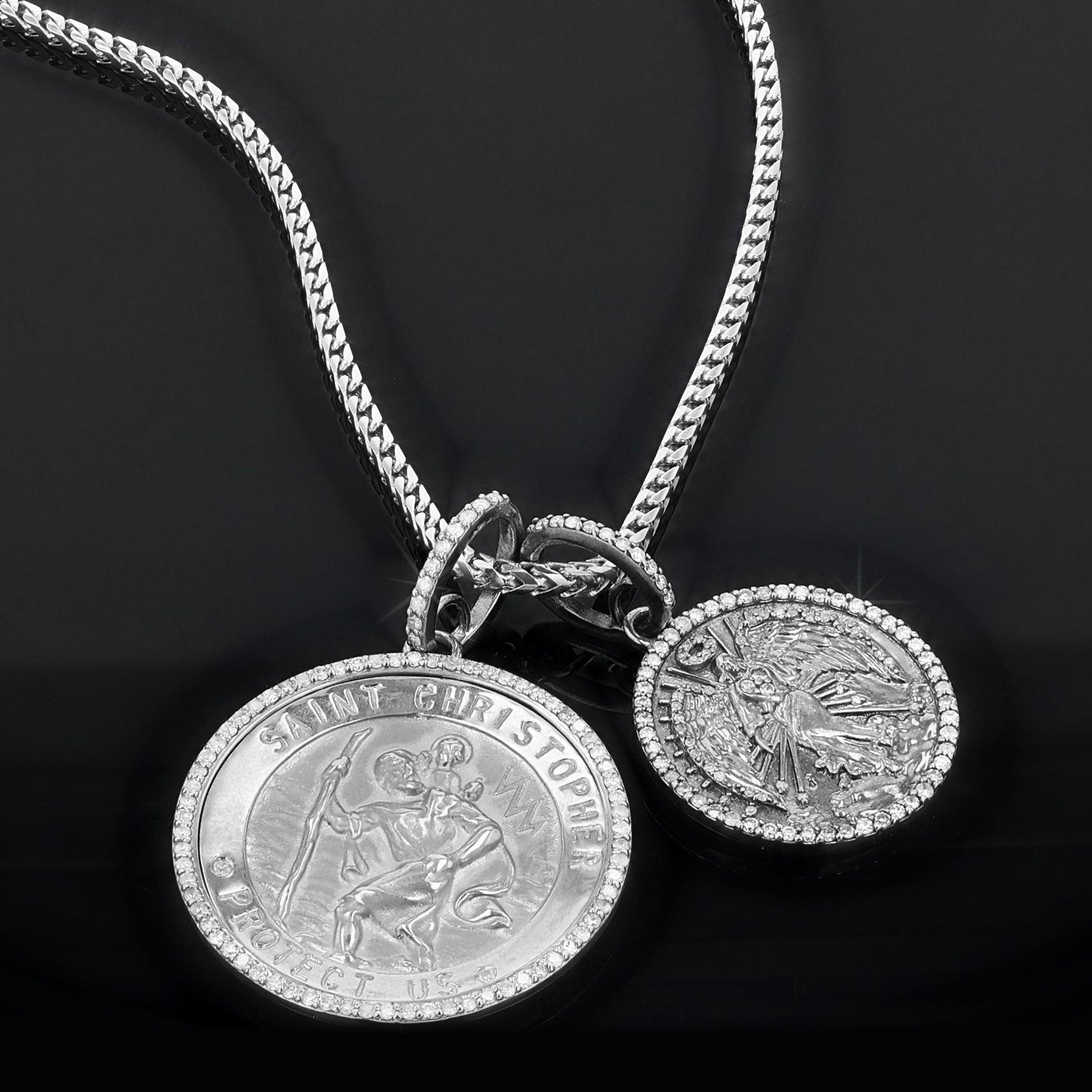 925 Sterling Silver Medal Pendant: St Christopher 1– Made in France