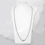 Long Link Chain Necklace with Diamond Claw Clasp - 37"