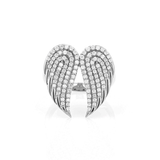 Diamond Folded Angel Wings Ring