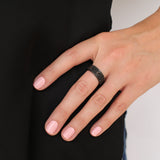 Mini Black Diamond Cuff Ring