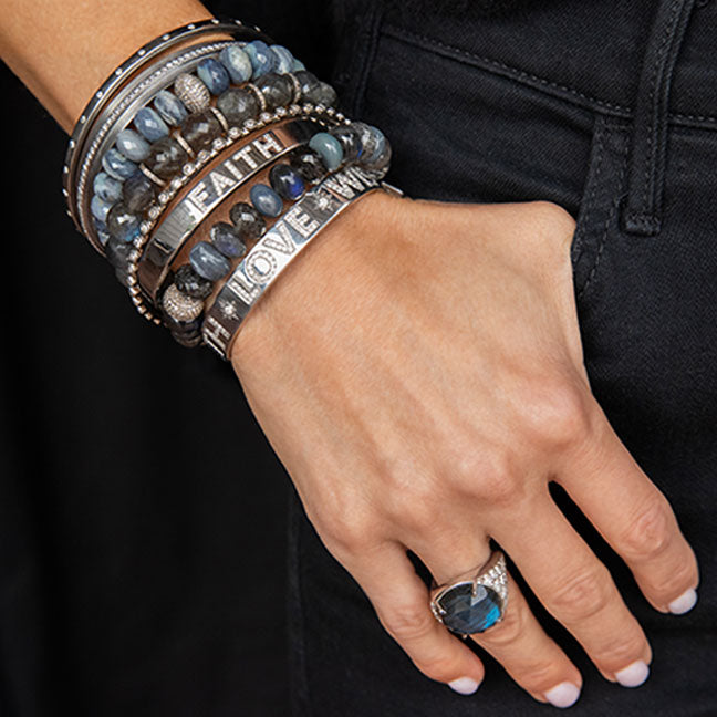 Australian Opal Bracelet with Diamond Donut – Sheryl Lowe