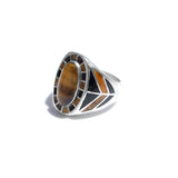 Mr. LOWE Tigers Eye and Onyx Southwest Ring