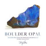 14k Five Stone Blue Boulder Opal Doublet Earrings "One of a Kind"