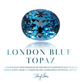 London Blue Topaz Bead Bracelet With Diamond Bar - 8mm