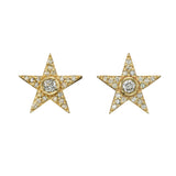 14K Gold Star Stud Earrings